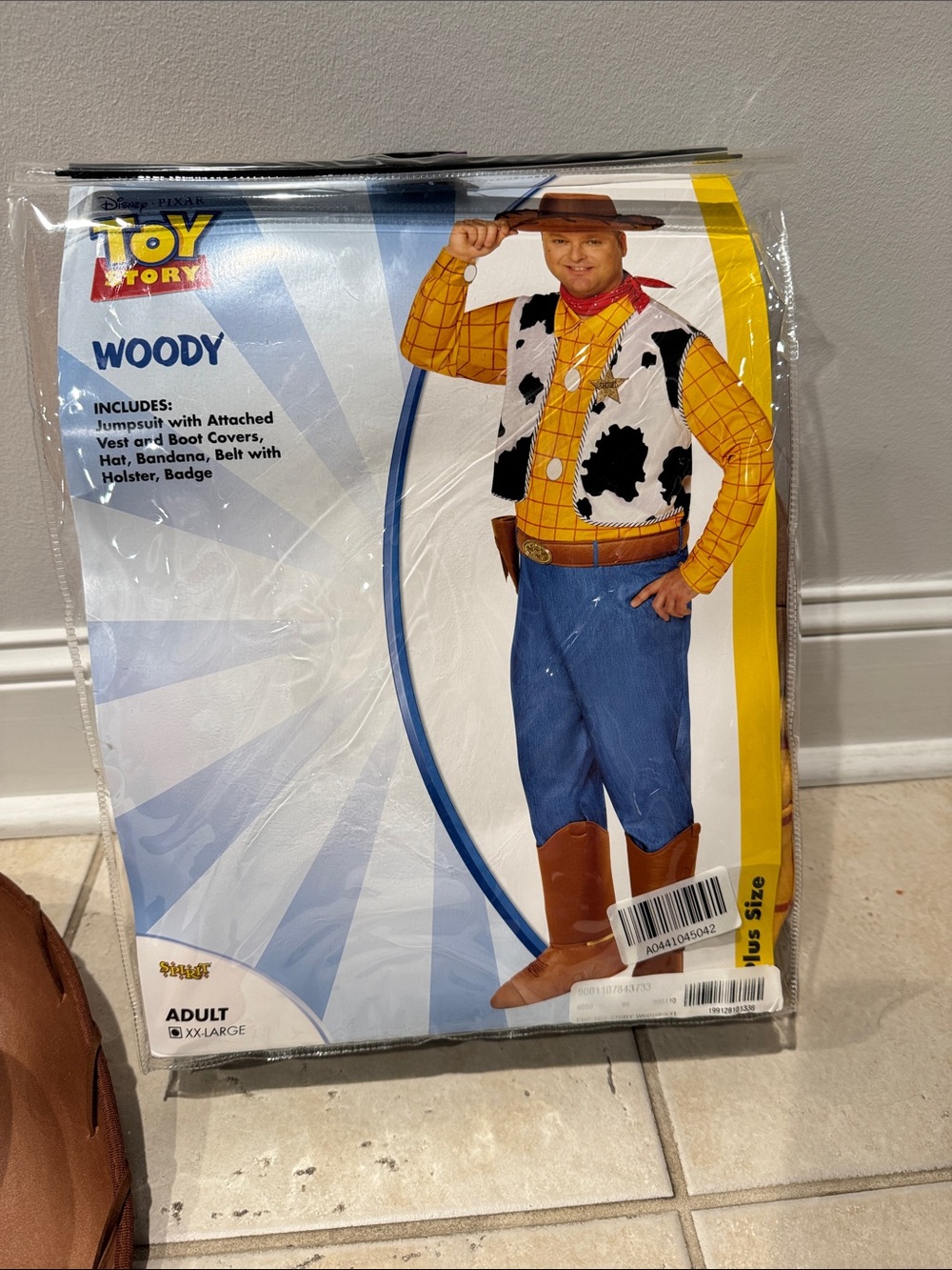 Woody Adult Costume - Yellow & Blue